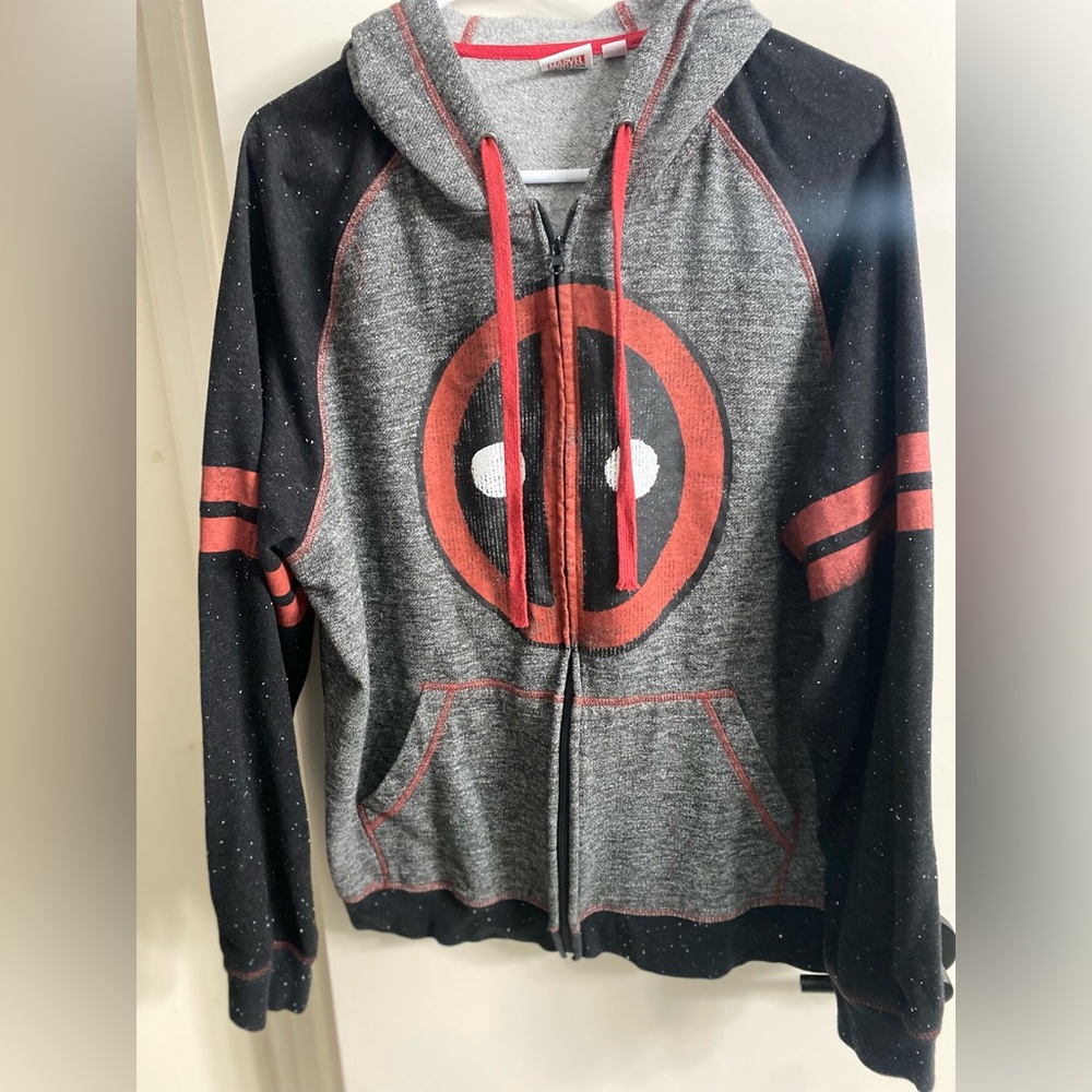 Marvel Deadpool Zip Up Hoodie Men’s‎ Size XL